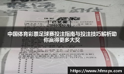 中国体育彩票足球赛投注指南与投注技巧解析助你赢得更多大奖