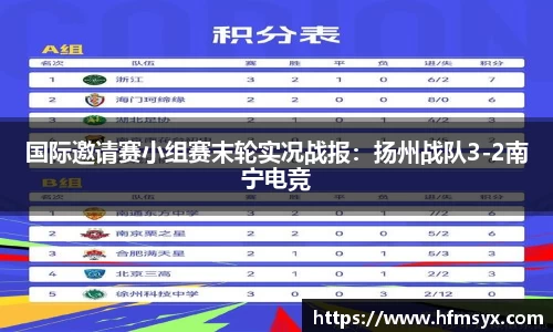 国际邀请赛小组赛末轮实况战报：扬州战队3-2南宁电竞